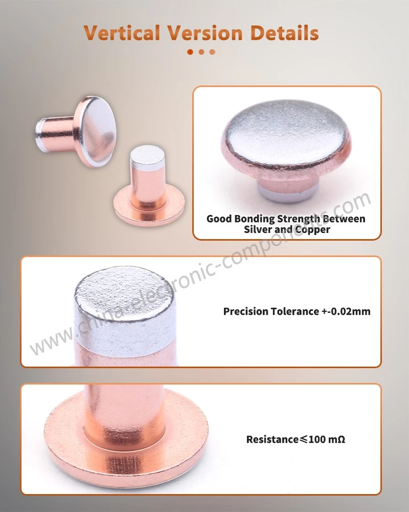 Tri-metal Contact Rivets Tri-metal Contact Rivets